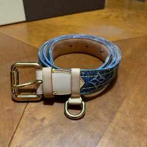 Louis Vuitton Denim Belt - Size 90/36
